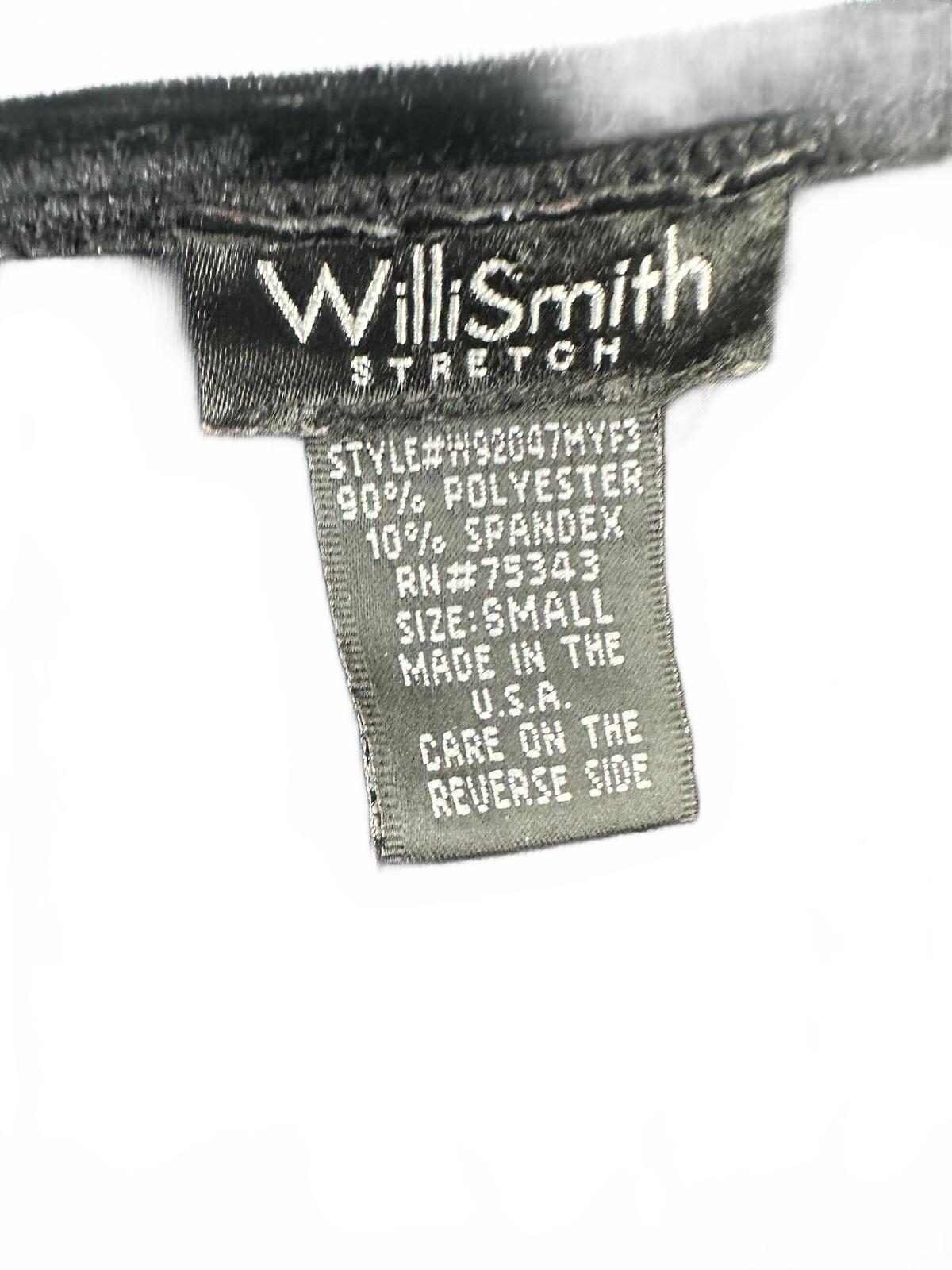 Willi Smith Black Velvet Stretch Top with Lace Trimmed Notch Neckline, Y2K Glam,
