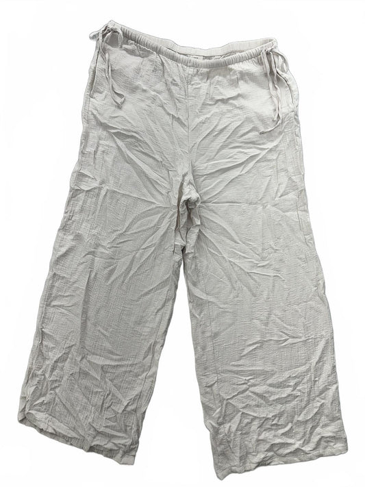 A New Day Light Beige Wide Leg Lounge Pants Relaxed Fit Casual Loungewear