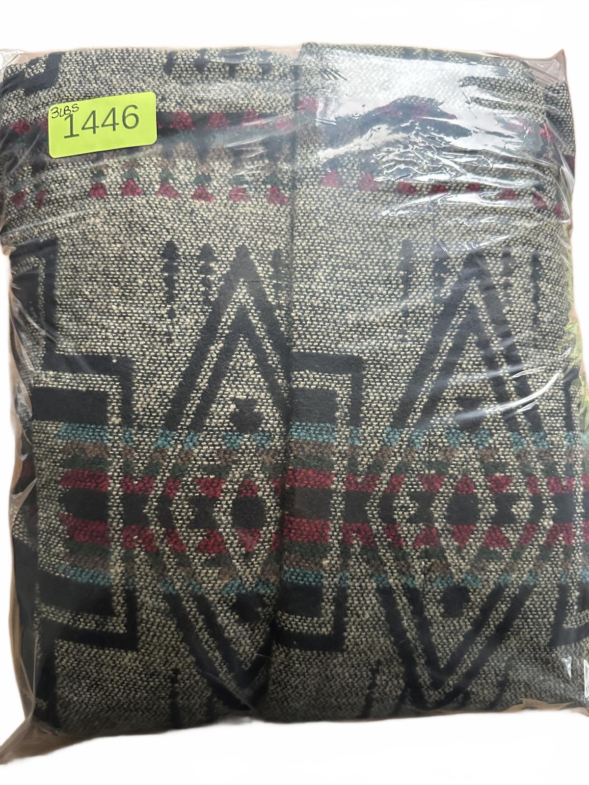 Mossimo Supply Co Aztec Pattern Hooded Coat with Waist Tie Beige Black Boho