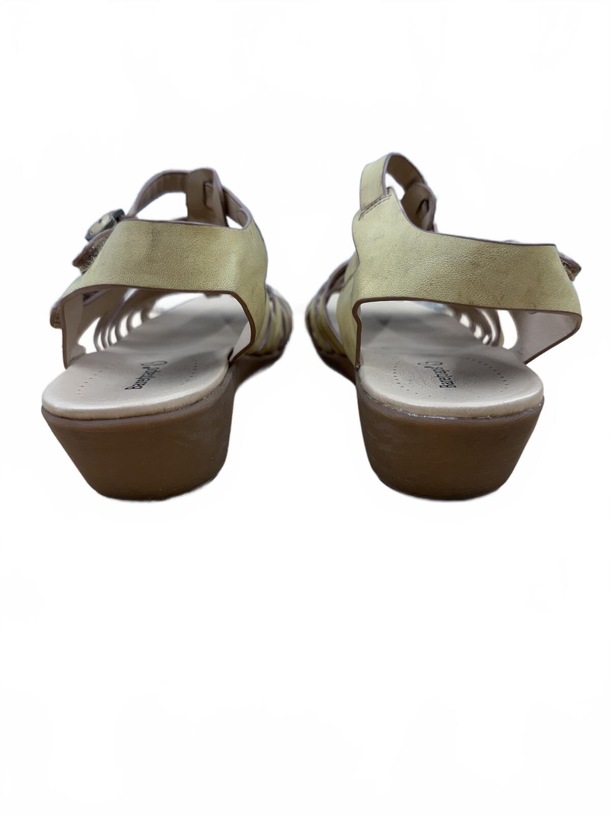 Baretraps Strappy Gladiator Wedge Sandals Beige Brown Y2K Boho Festival