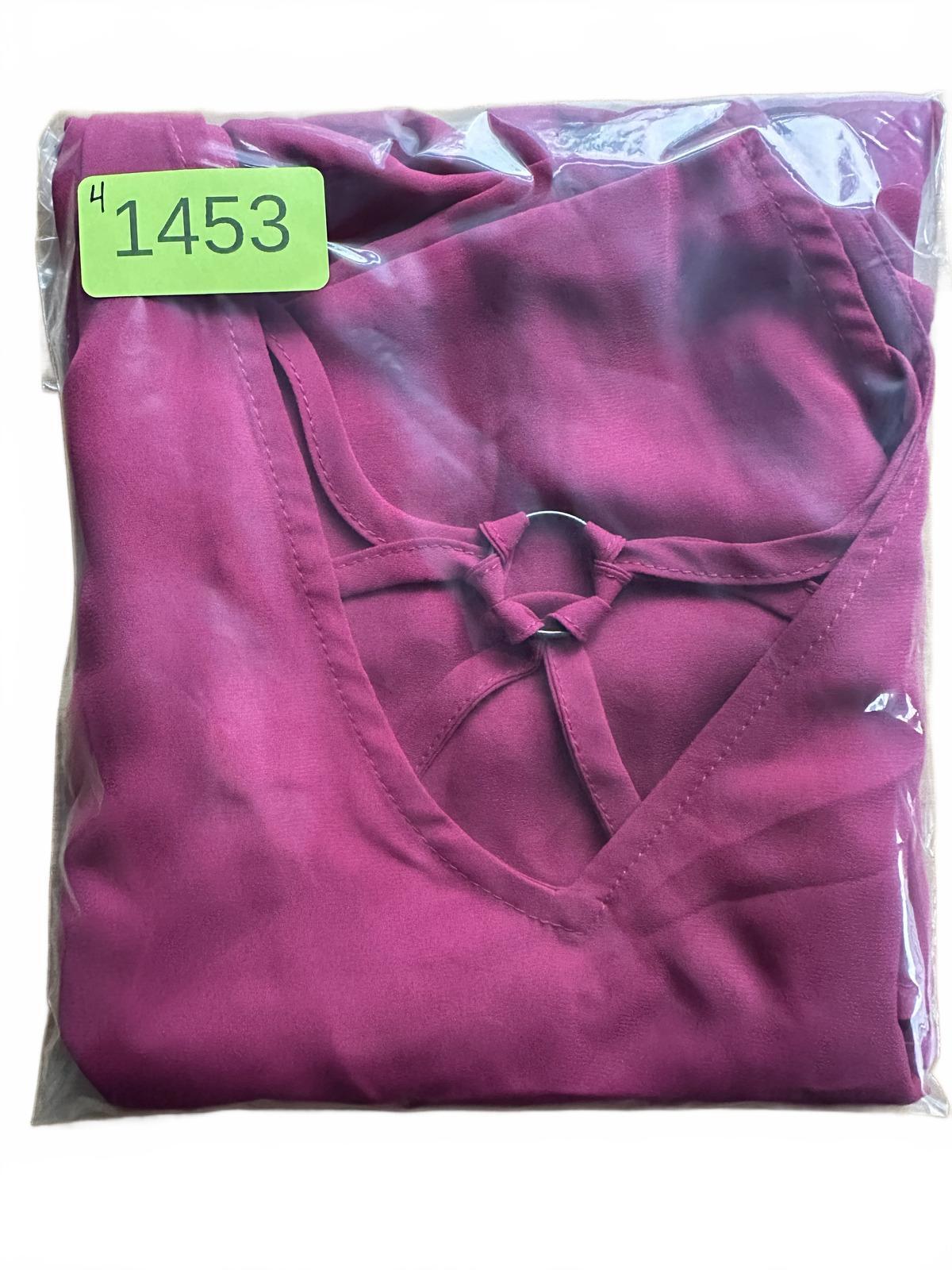 NWT Torrid Vividacious Rose Deep V Neck Blouse with Strappy Back
