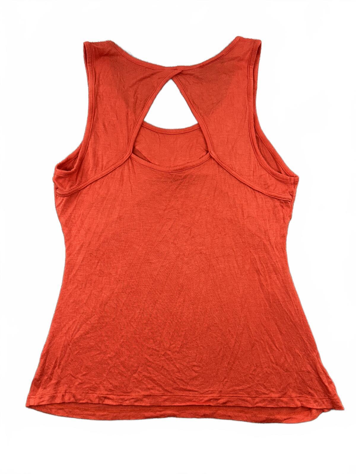 Y2K iZ Byer Orange Embellished Racerback Tank Top