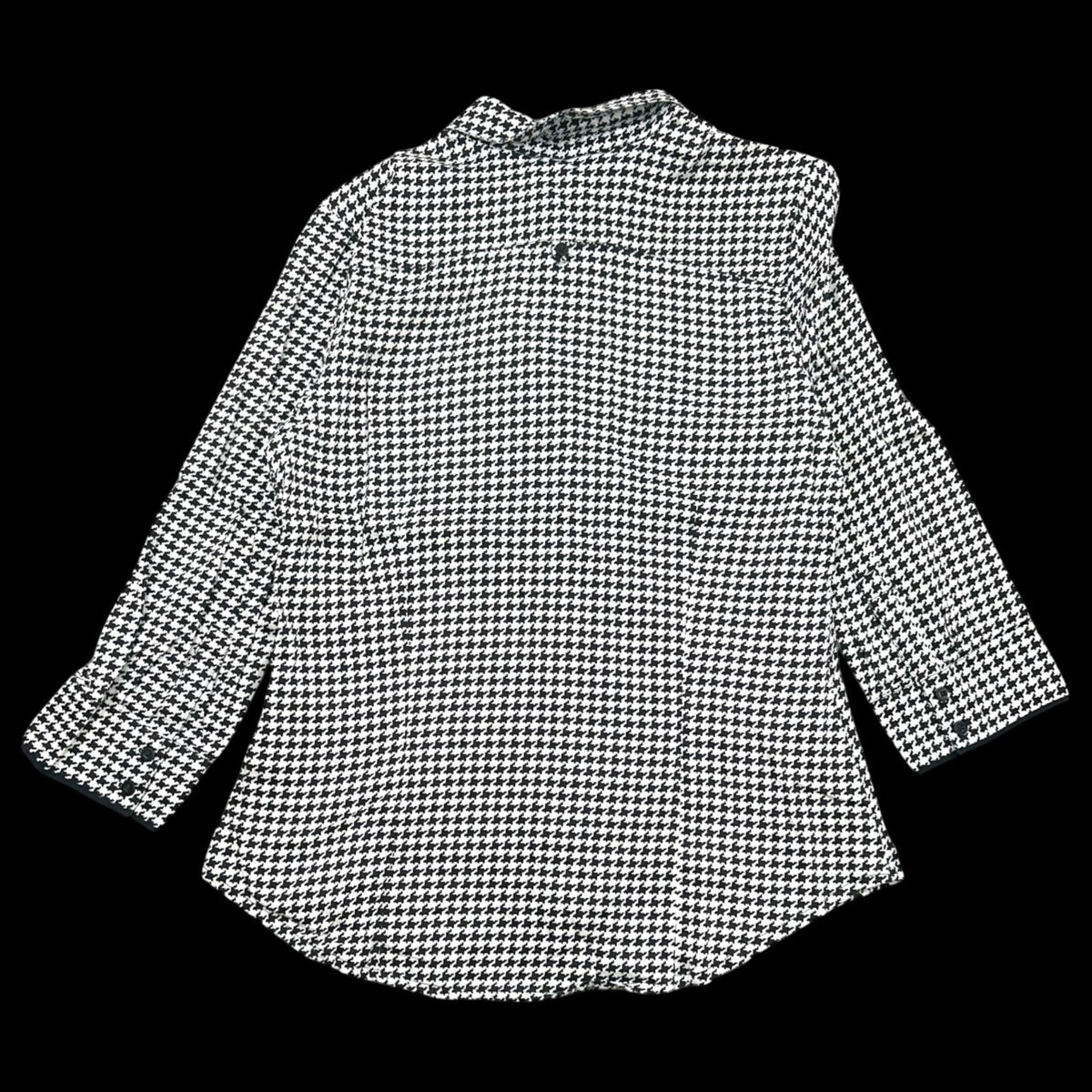 Covington Black and White Houndstooth Blouse Office Siren Dark Academia