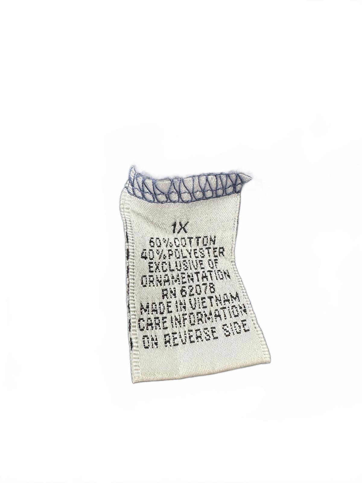 Katie's Kloset Navy Embroidered Y2K Boho Tee
