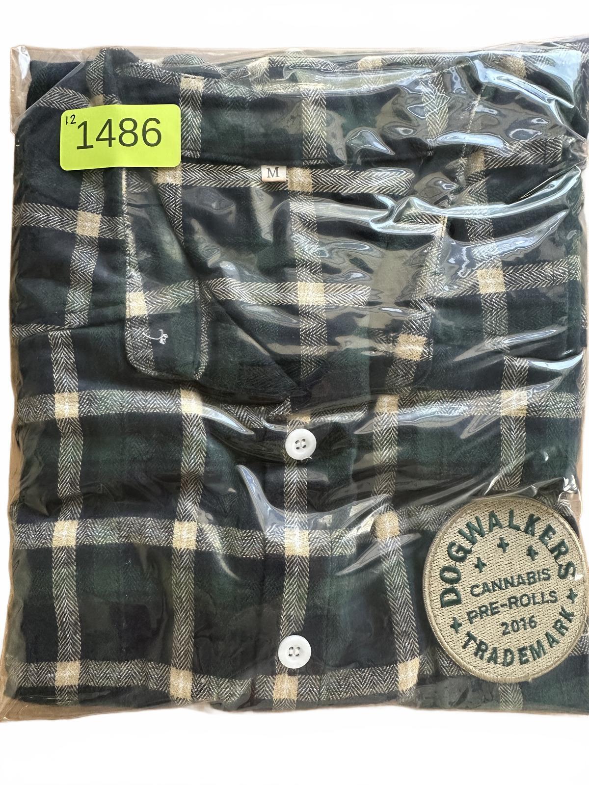 Dogwalkers Green Beige Plaid Button Up Shirt Vintage Casual Indie