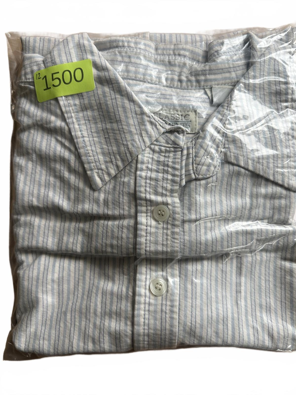 Classic Elements Striped Button Up Shirt Casual Vintage