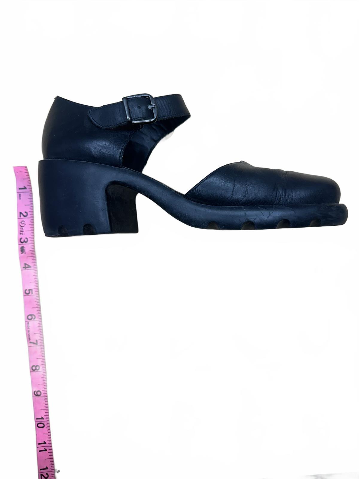 Croft & Barrow Black Leather Mary Jane Heels Vintage Inspired Preppy Twee