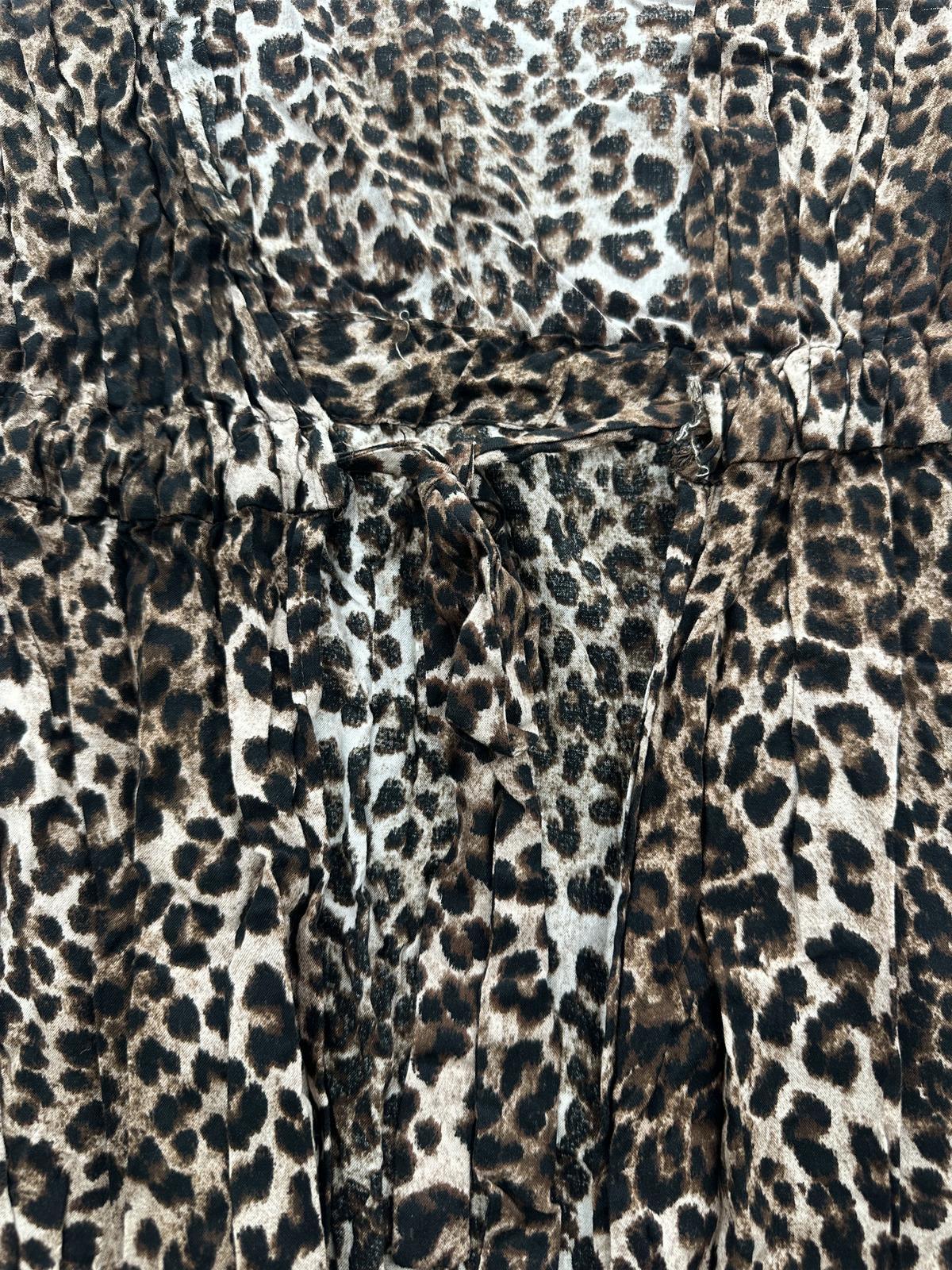Wild Fable Leopard Print Tie Waist Dress Contemporary Bohemian