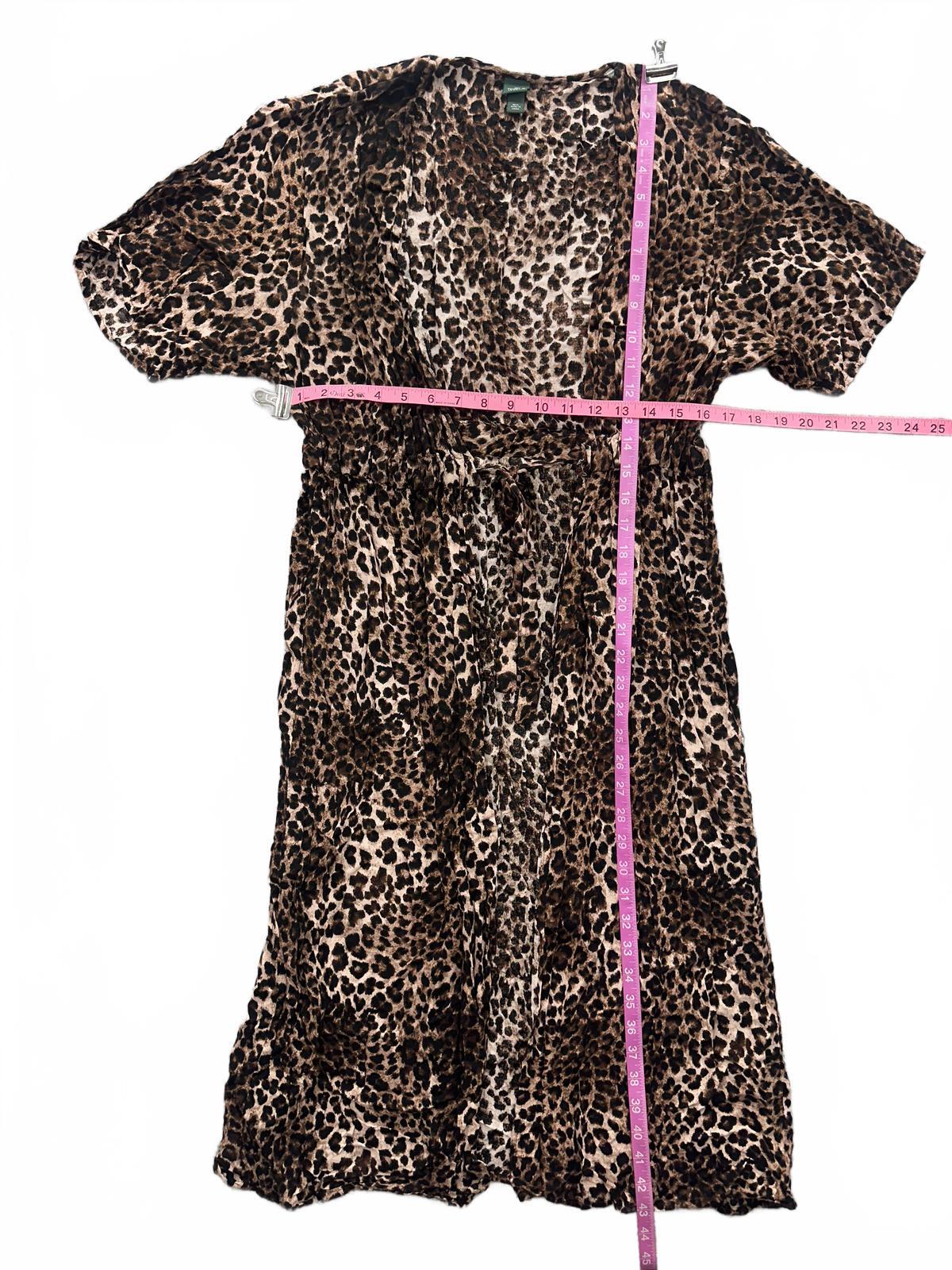 Wild Fable Leopard Print Tie Waist Dress Contemporary Bohemian