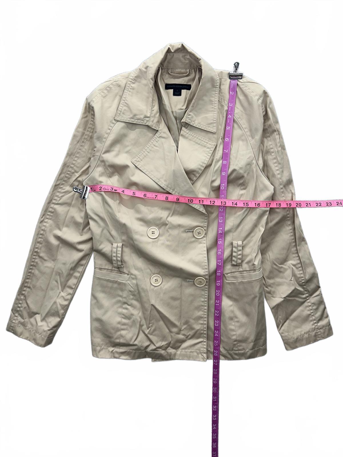 Express Design Studio Beige Double Breasted Blazer Classic Casual Chic