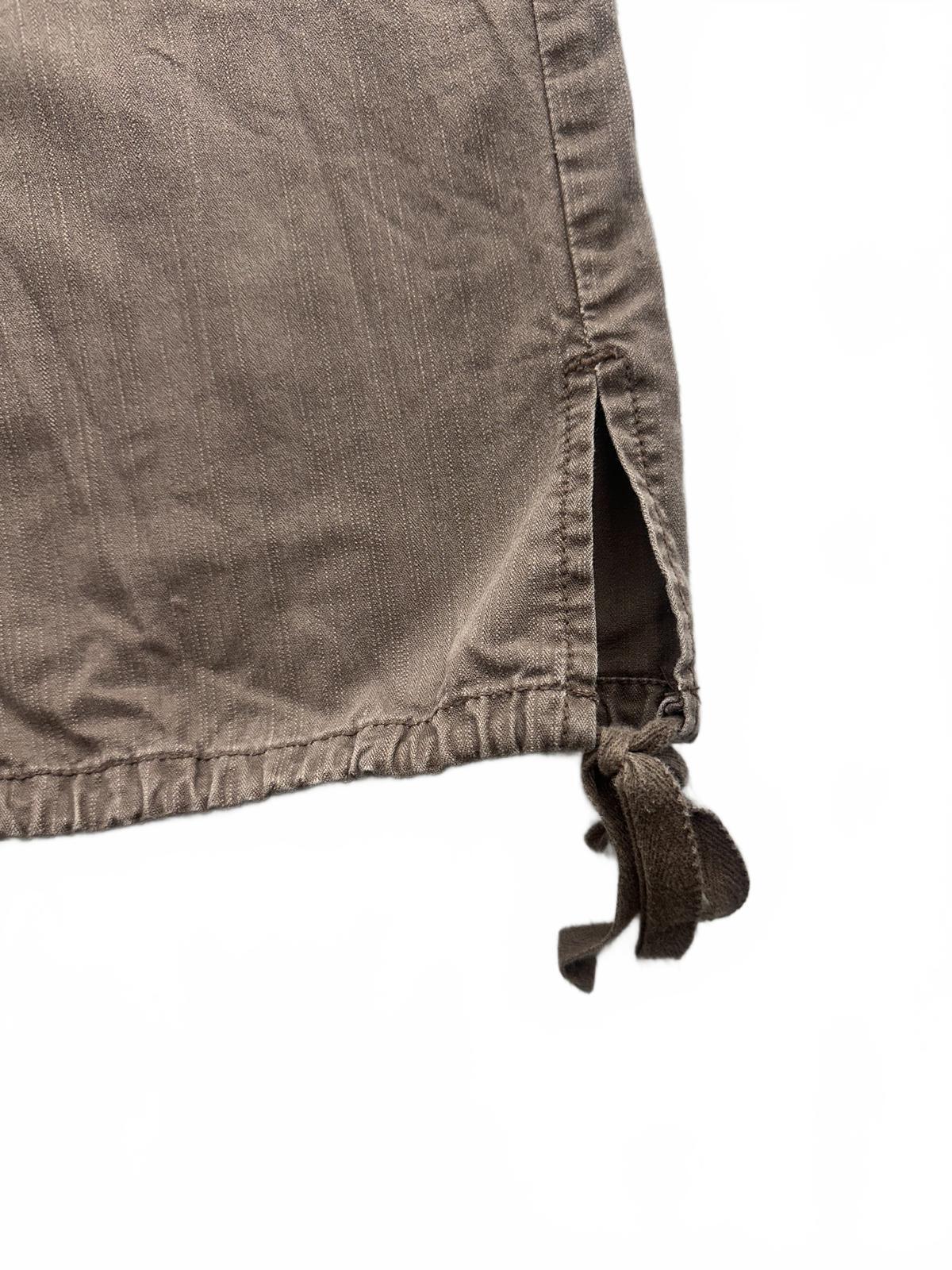 Z. Cavaricci Brown Capri Cargo Pants with Tie Details Cropped Pants