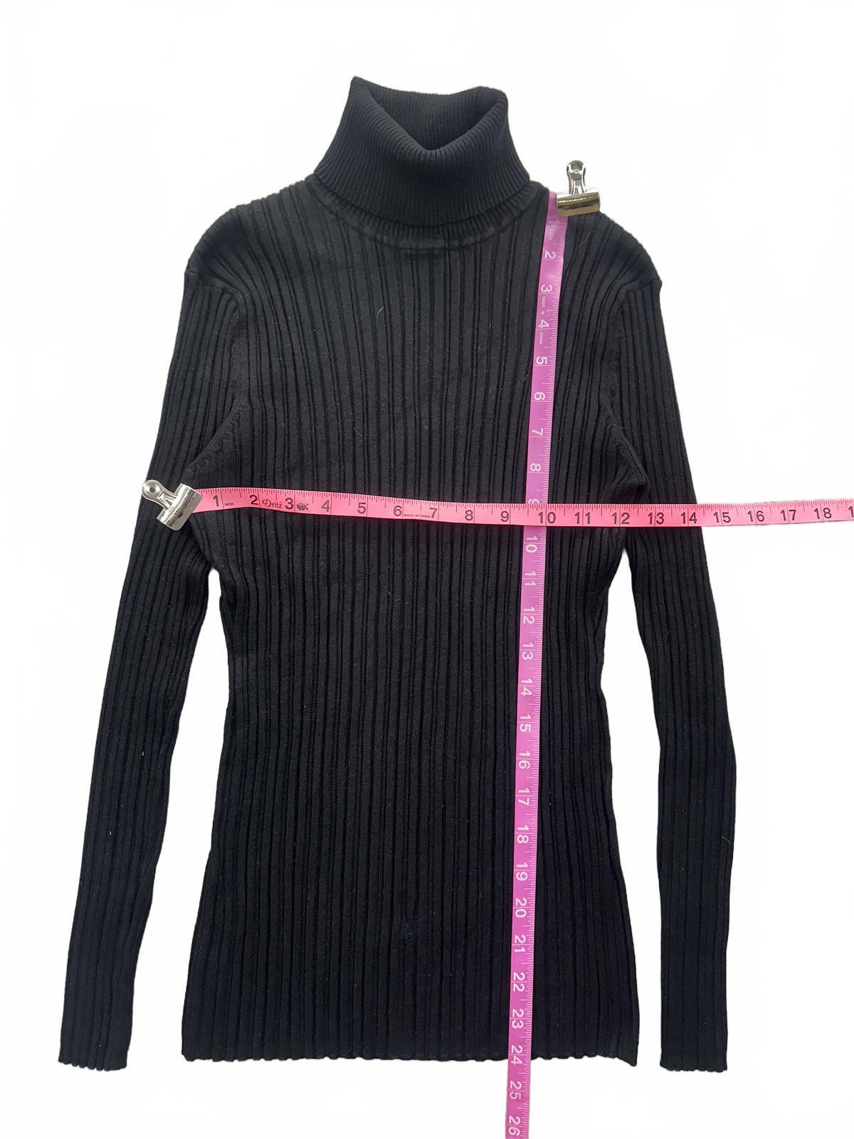 It's Our Time Black Ribbed Turtleneck Sweater Classic Minimalist Knitwear