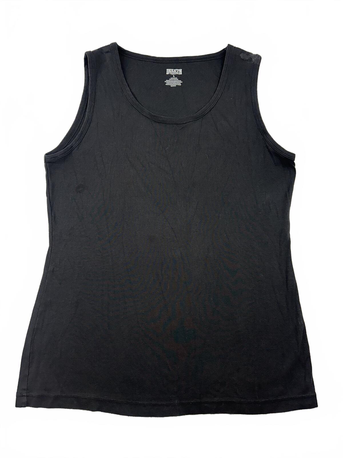 Duluth Trading Co Black Cotton Tank Top Casual Minimalist Y2K