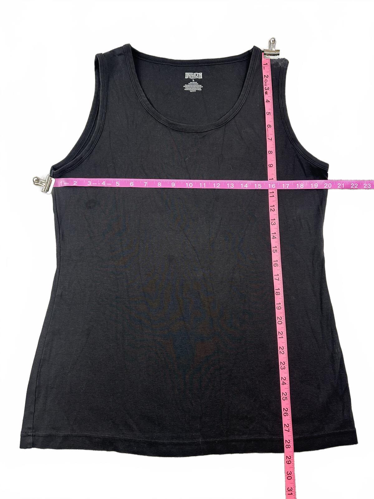 Duluth Trading Co Black Cotton Tank Top Casual Minimalist Y2K