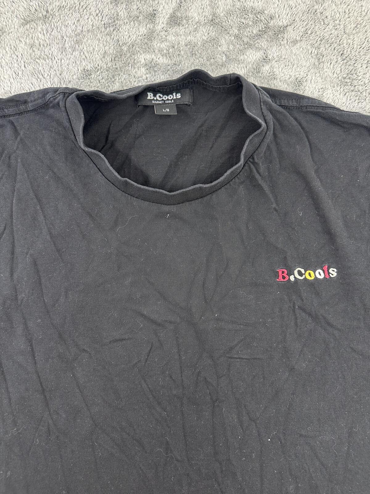 Barney Cools Black Embroidered Logo T Shirt Y2K Streetwear Cotton Tee