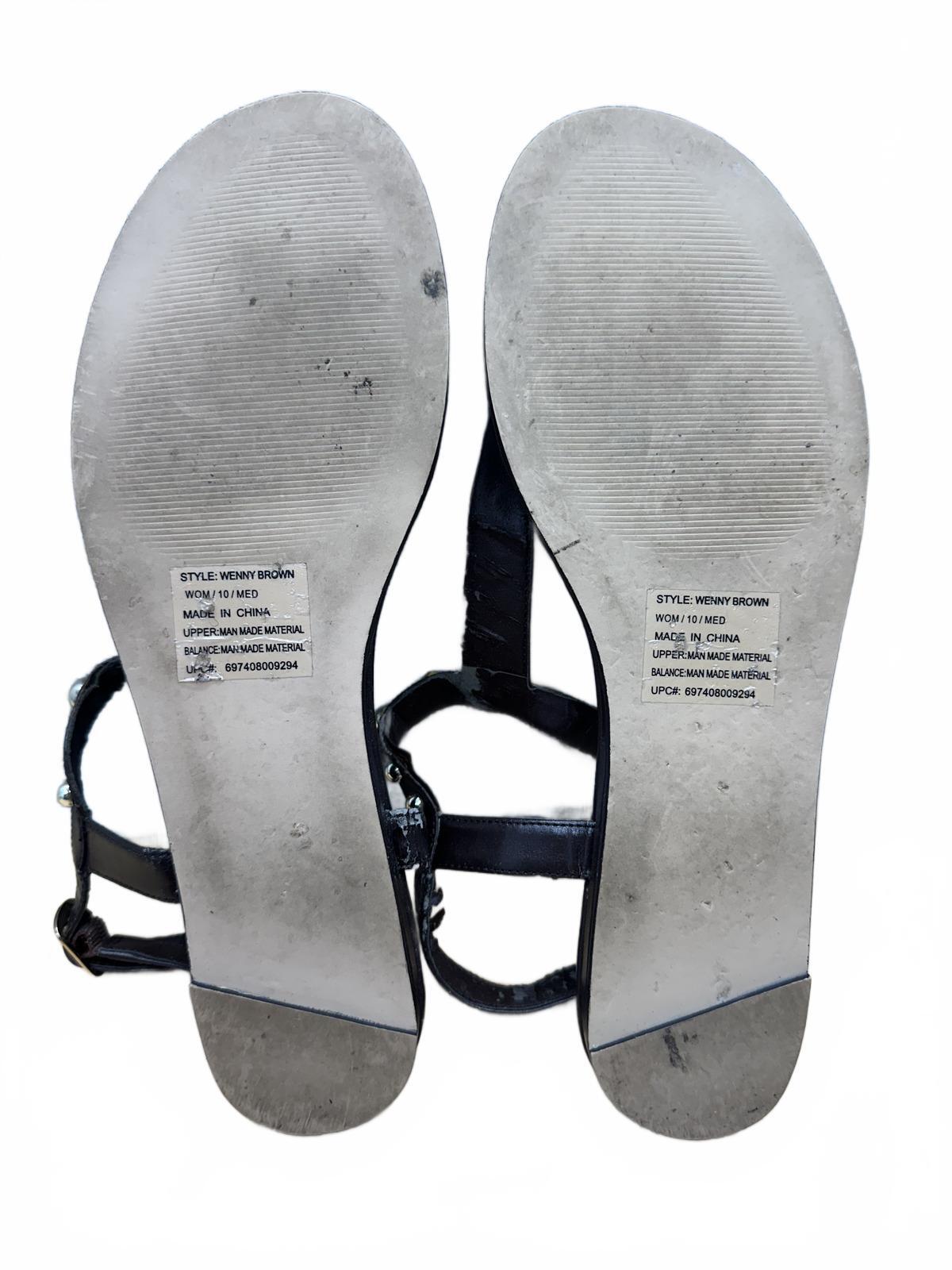 Black Studded T Strap Flat Sandals Edgy Summer