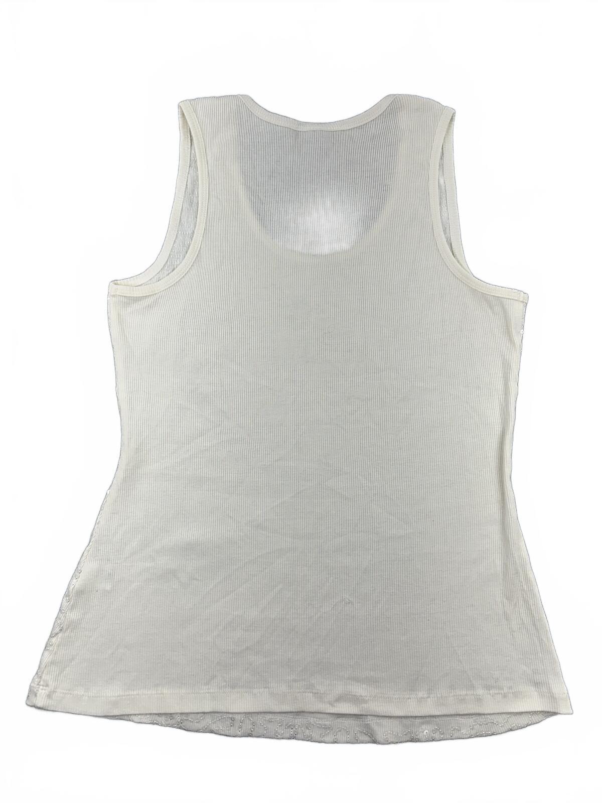Roz & Ali Gray Sequin Tank Top Y2K Glam Party