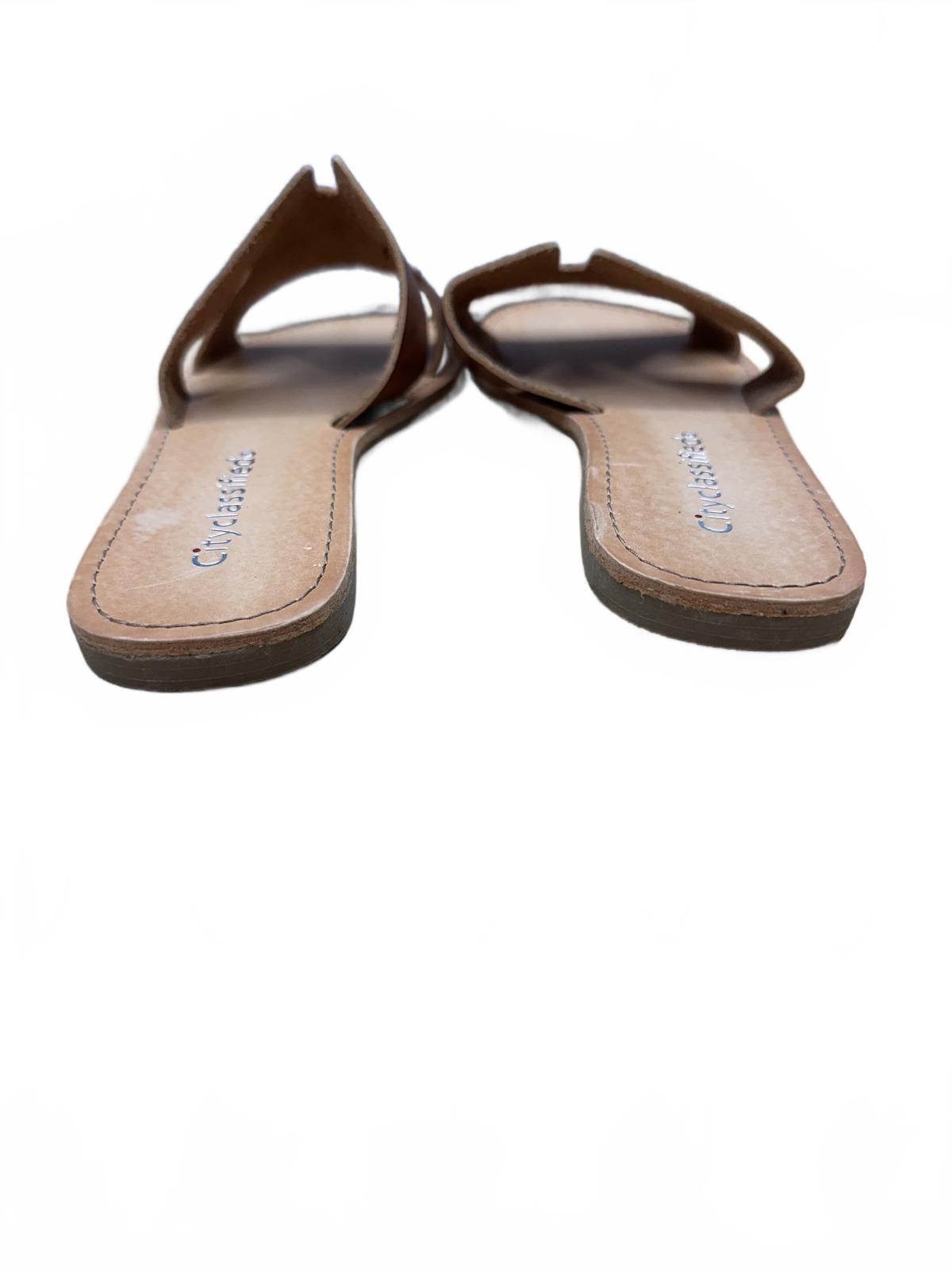 Cityclassified Brown Slide Sandals Minimalist Casual