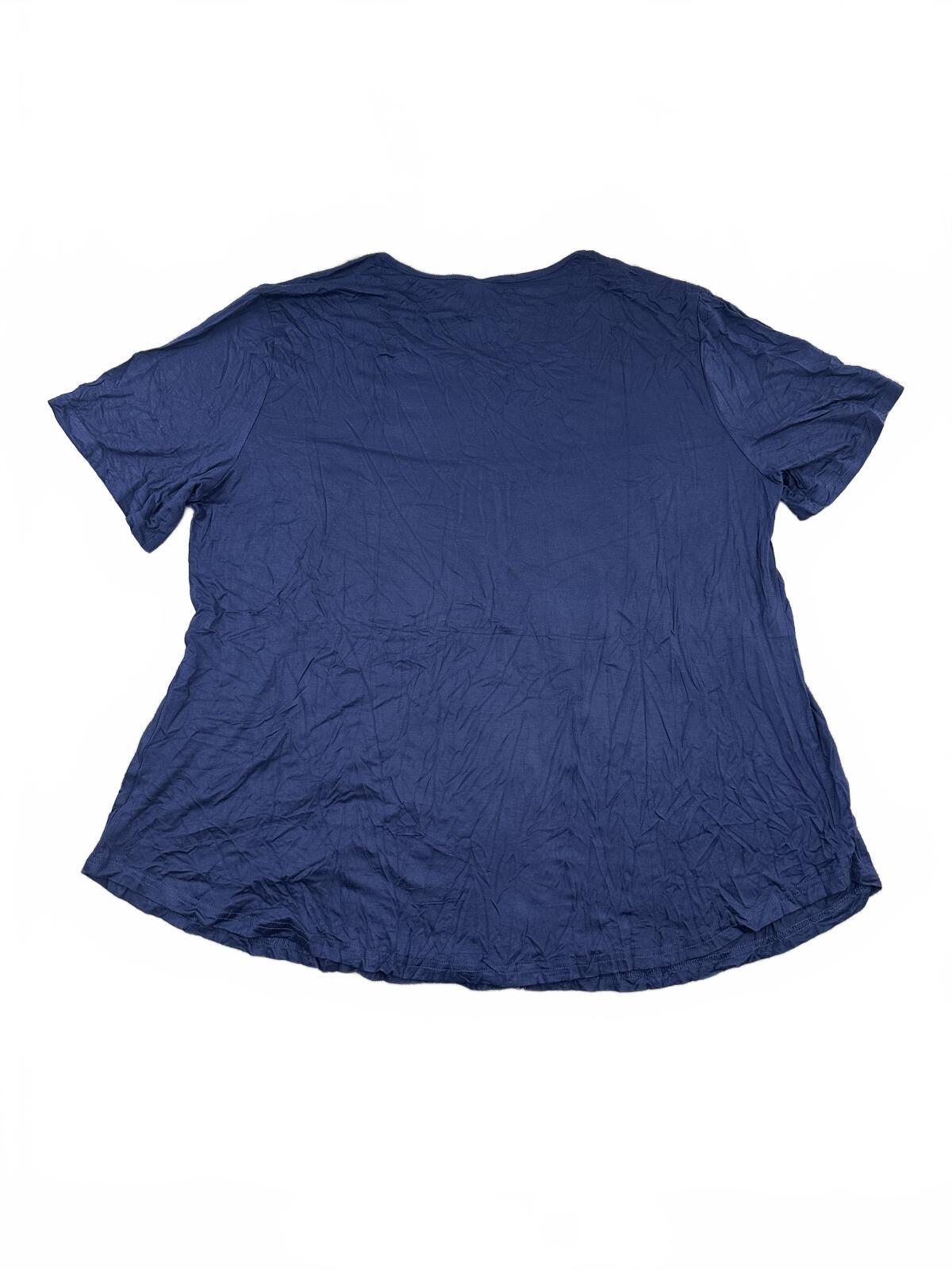 Tencel Navy Babydoll Peplum Short Sleeve Tunic Top Y2K Fairycore
