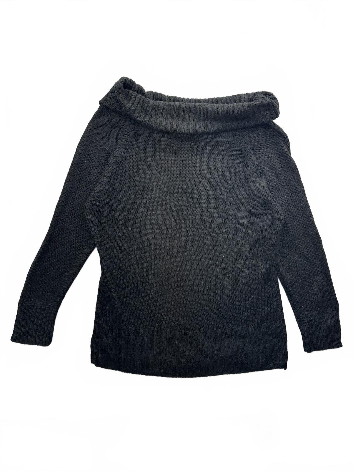 Torrid Off Shoulder Black Ribbed Knit Sweater Fashion Cozy Chic