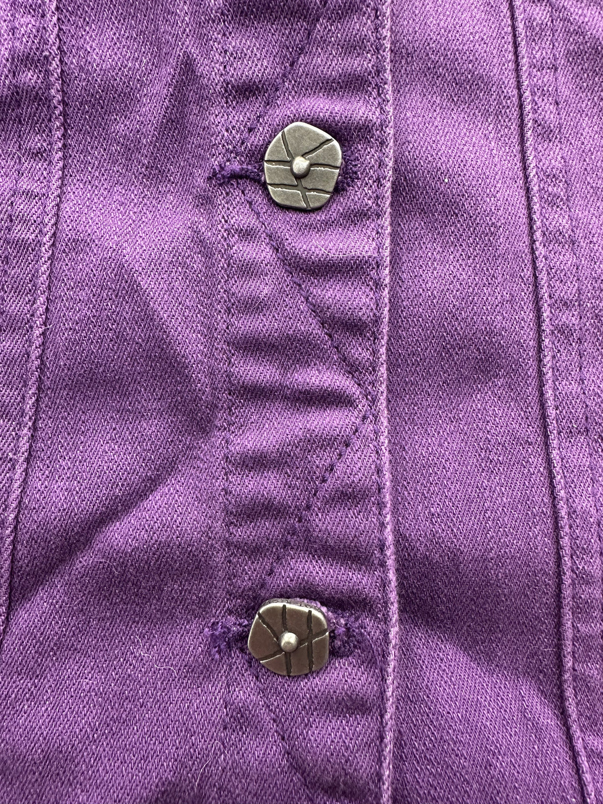 Hot Kiss Purple Denim Jacket Classic Streetwear Outerwear