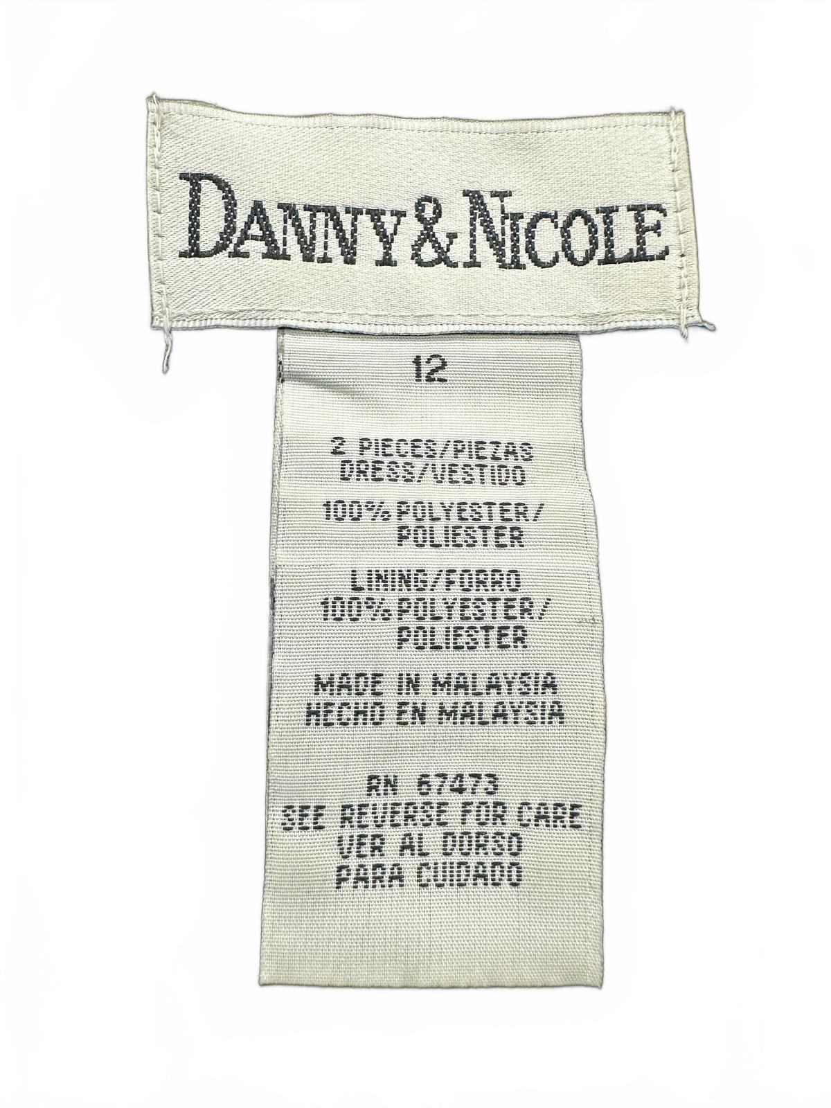 Danny & Nicole Black Two Piece Dress Suit Vintage Elegant Dress & Jacket