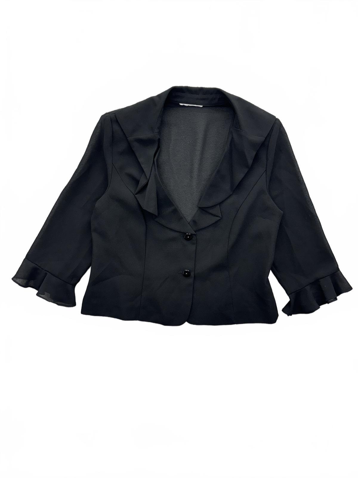 Danny & Nicole Black Two Piece Dress Suit Vintage Elegant Dress & Jacket