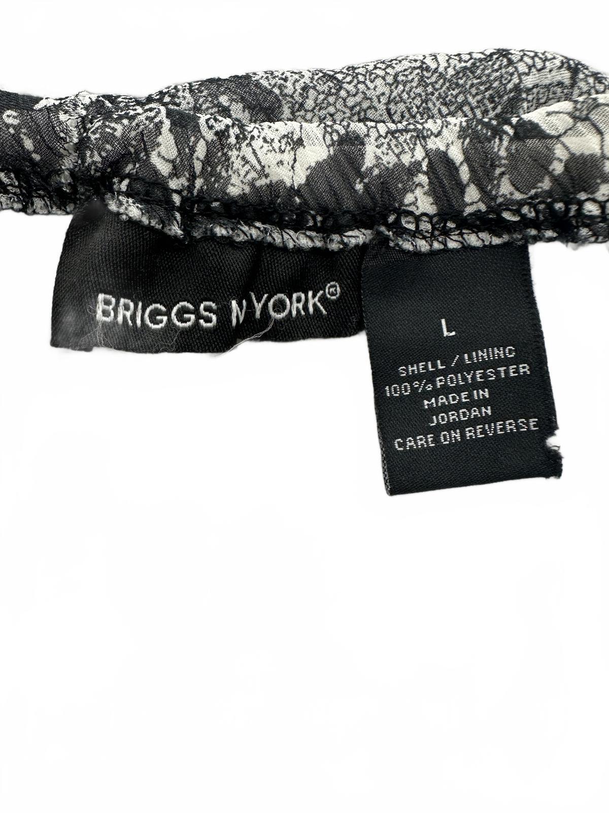 Briggs New York Vintage Black and White Lace Inspired Ruffle Skirt