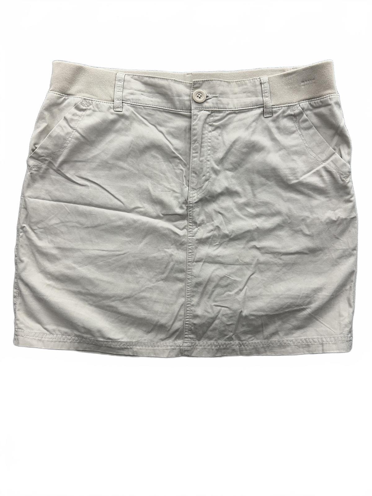 Christopher & Banks Cream Skort Casual Minimalist