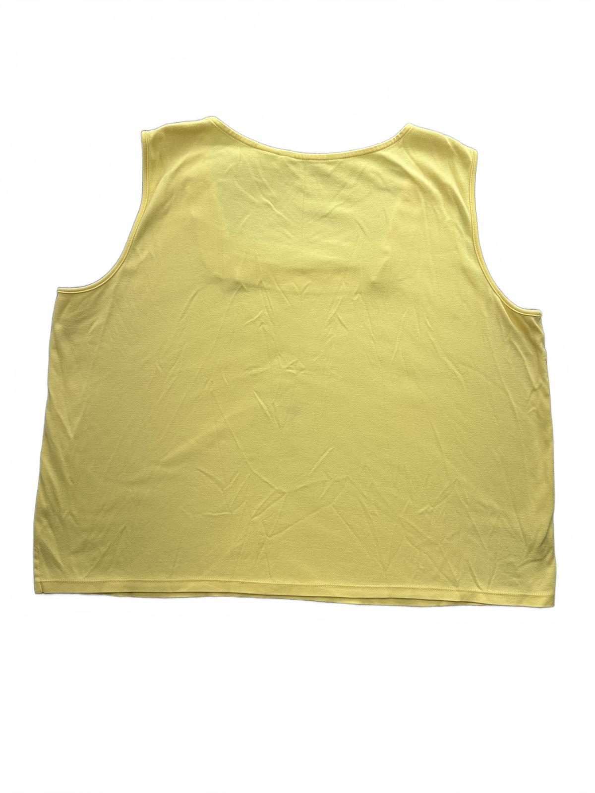 Draper's & Damon's Yellow Lace Trim Tank Top Vintage Inspired Summer Top