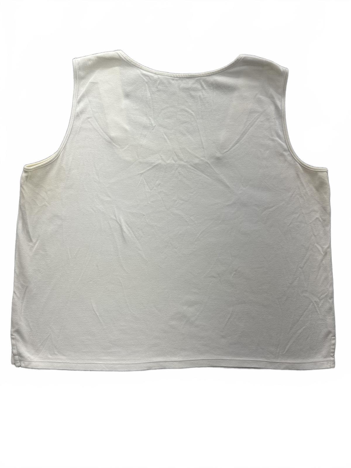 Draper's & Damon's White Lace Trim Tank Top