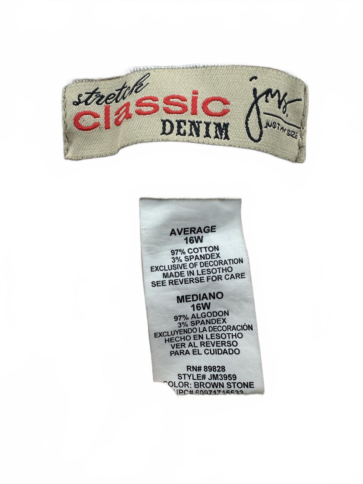 JMS Stretch Classic Denim Jeans Brown Stone