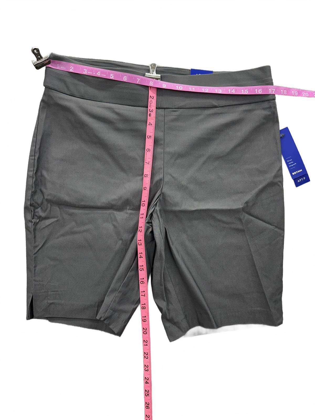 NWT APT.9 Brynn Bermuda Shorts Gray Haze Mid Rise Straight Hip Thigh