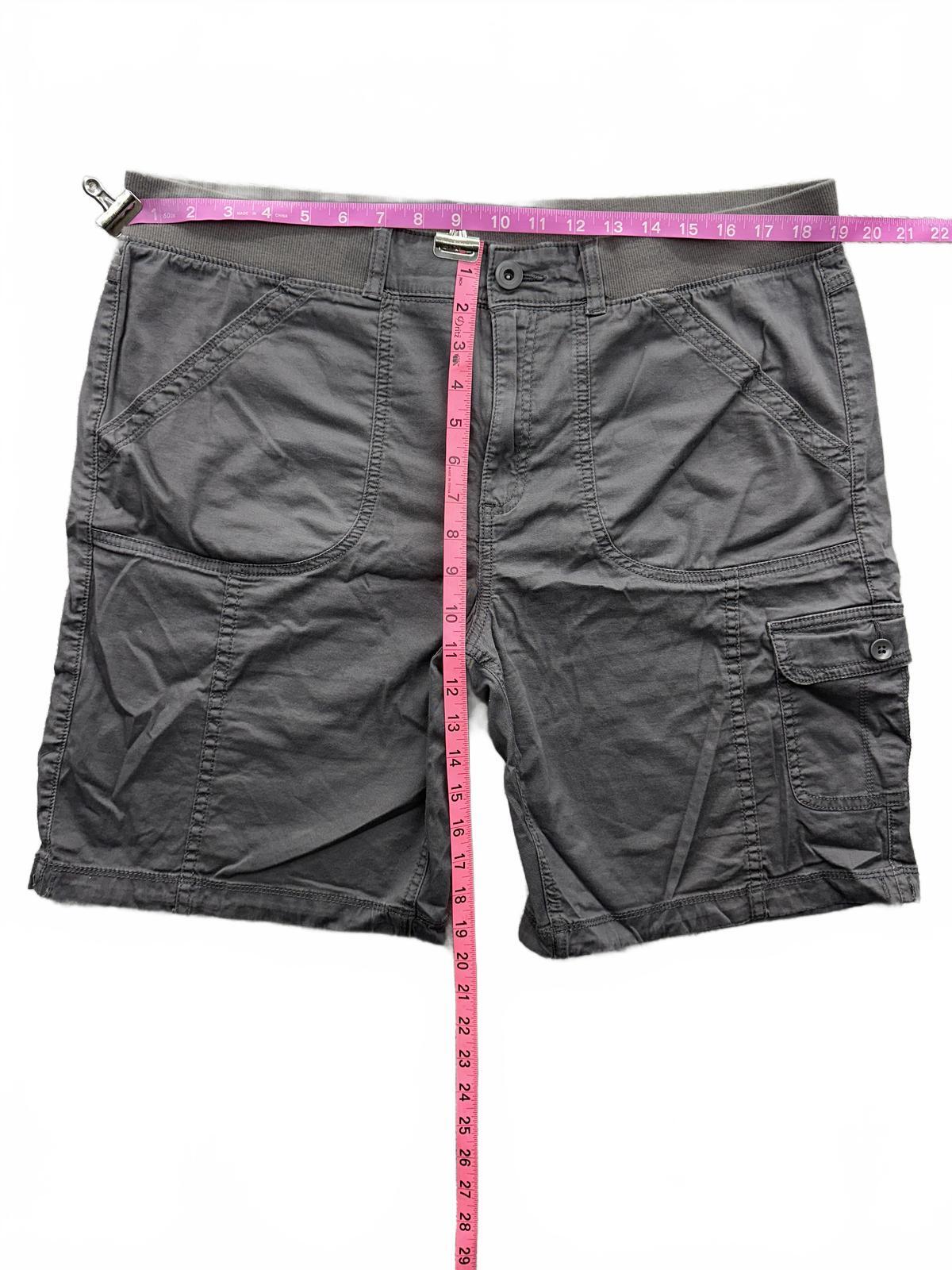 NorthCrest Gray Cargo Shorts Elastic Waist