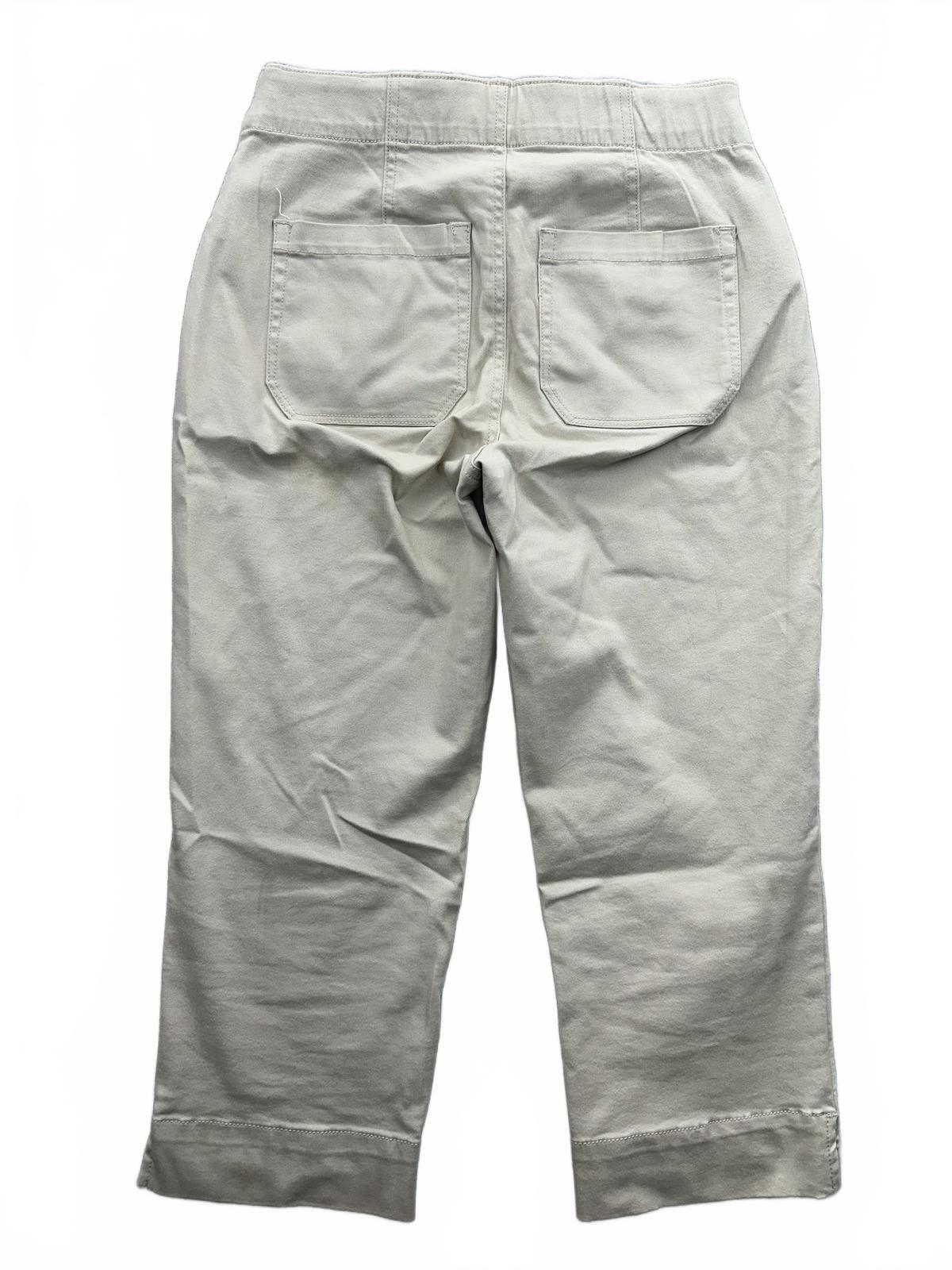 Westbound Petites Beige Capri Pants Cropped Tailored Fit Casual Semi Formal
