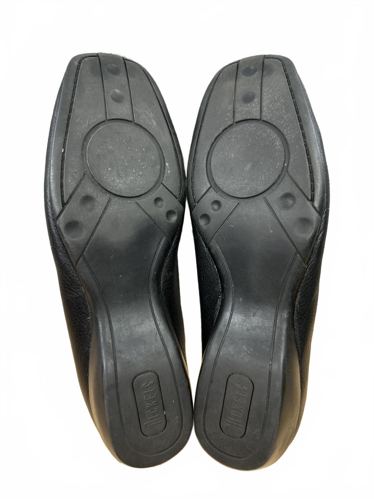 Nickles Black Leather Loafers with Silver Bit Detail Classic Y2K Preppy Slip