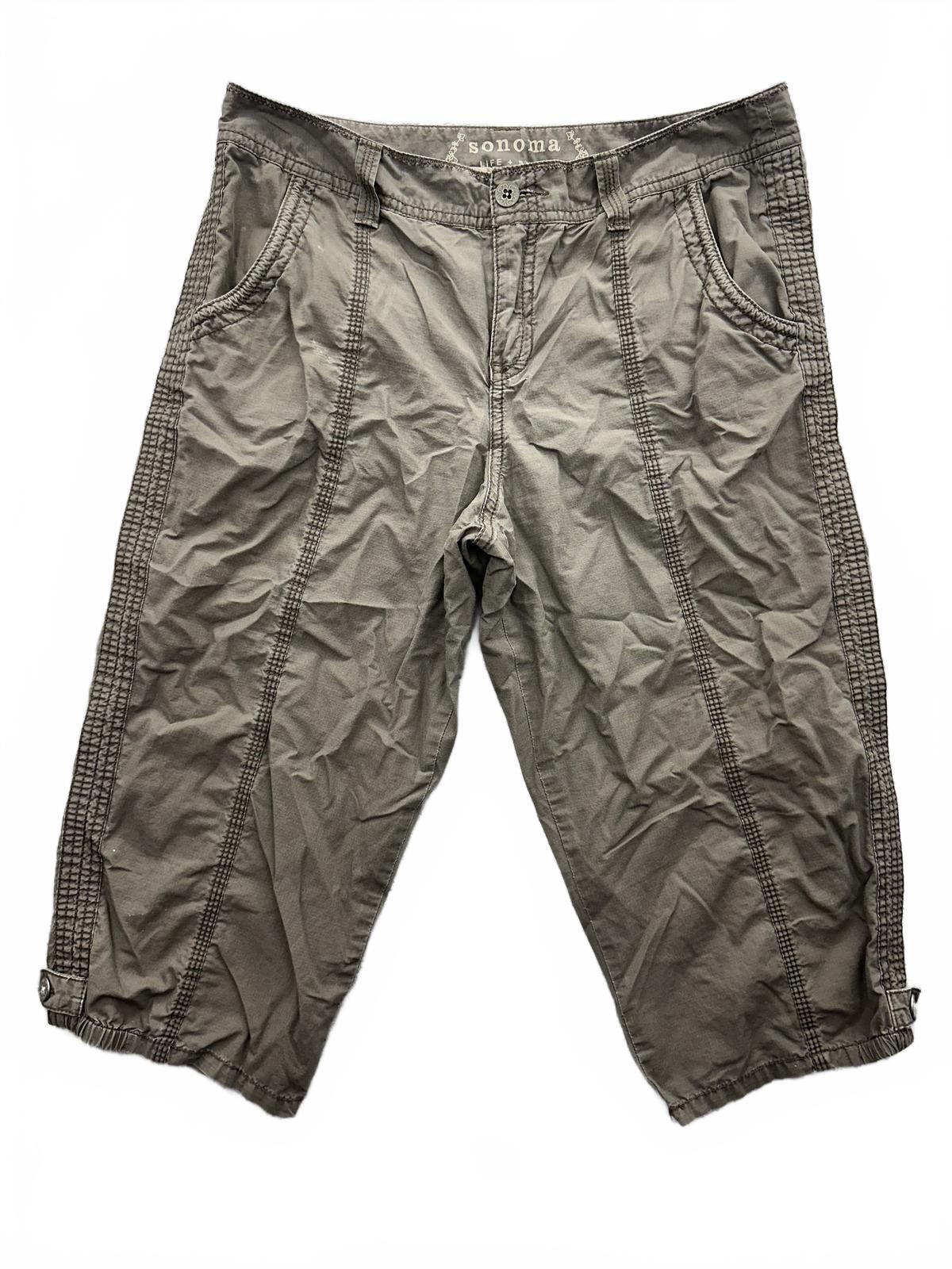 Sonoma Modern Capri Pants in Olive Green