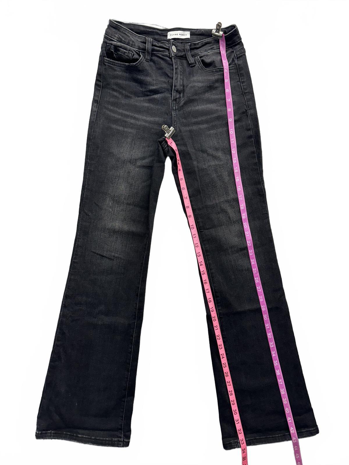 Flying Monkey Black Bootcut Jeans Vintage Style Denim Flare Jeans