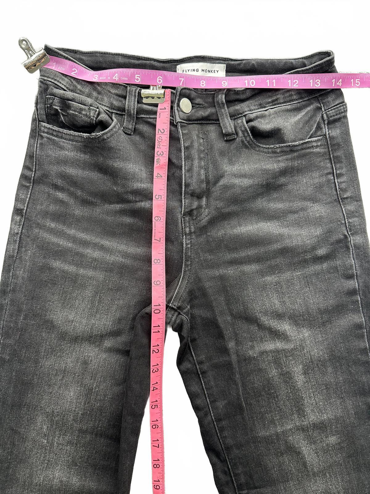 Flying Monkey Black Bootcut Jeans Vintage Style Denim Flare Jeans