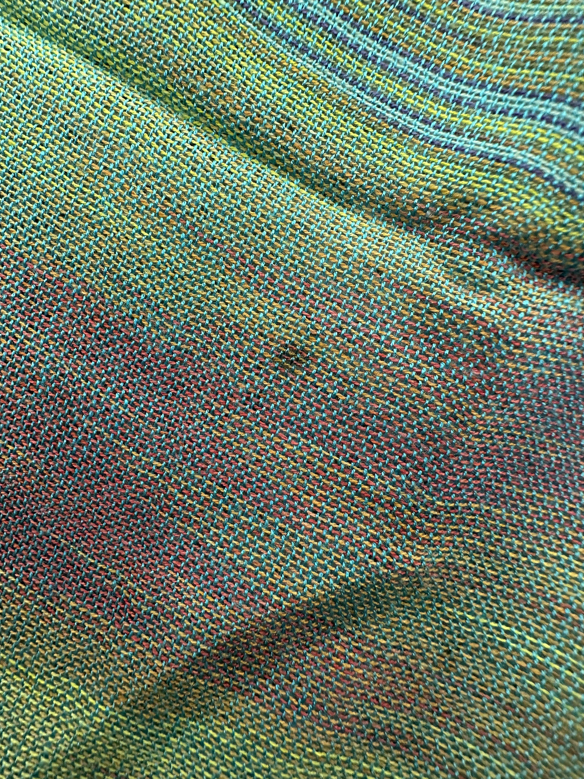 Boho Chic Multicolor Striped Scarf with Fringe Tassels