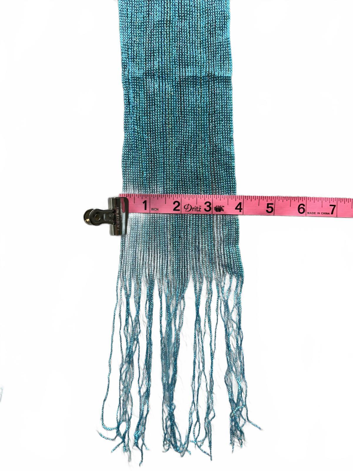Vintage Sheer Blue Knit Scarf
