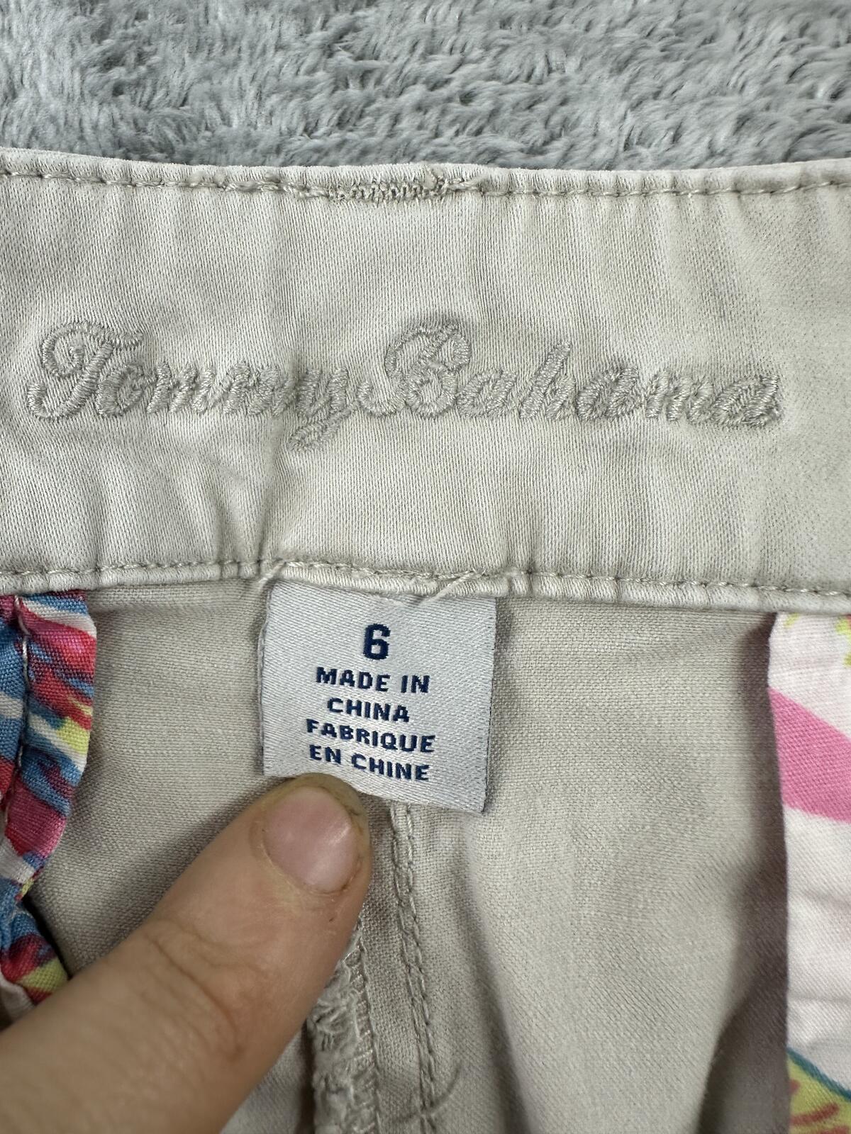 Tommy Bahama Light Khaki Tailored Shorts Y2K Preppy Casual Resortwear