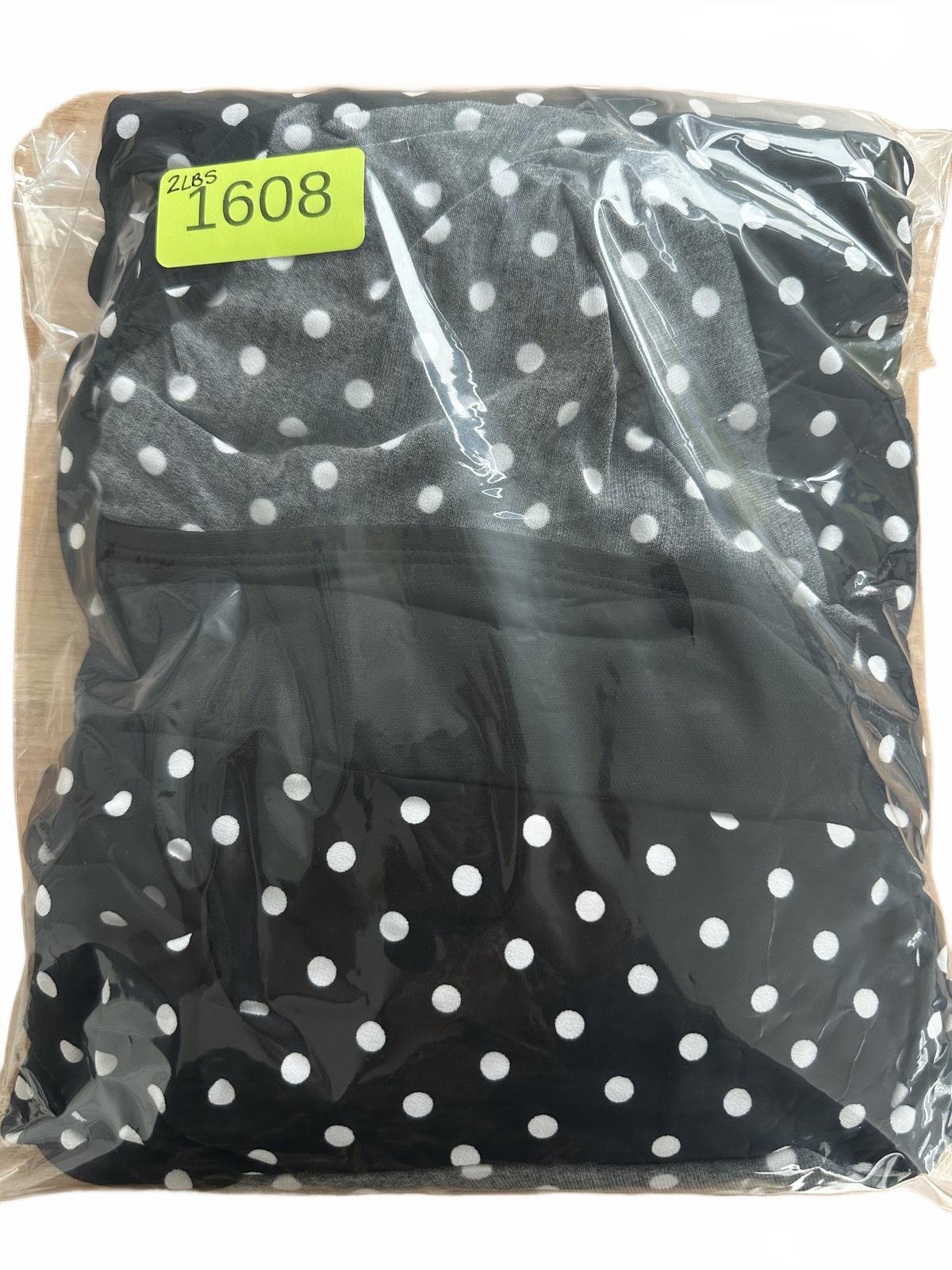 Great Lengths Swim Vintage Inspired Black White Polka Dot One Piece Swimsuit