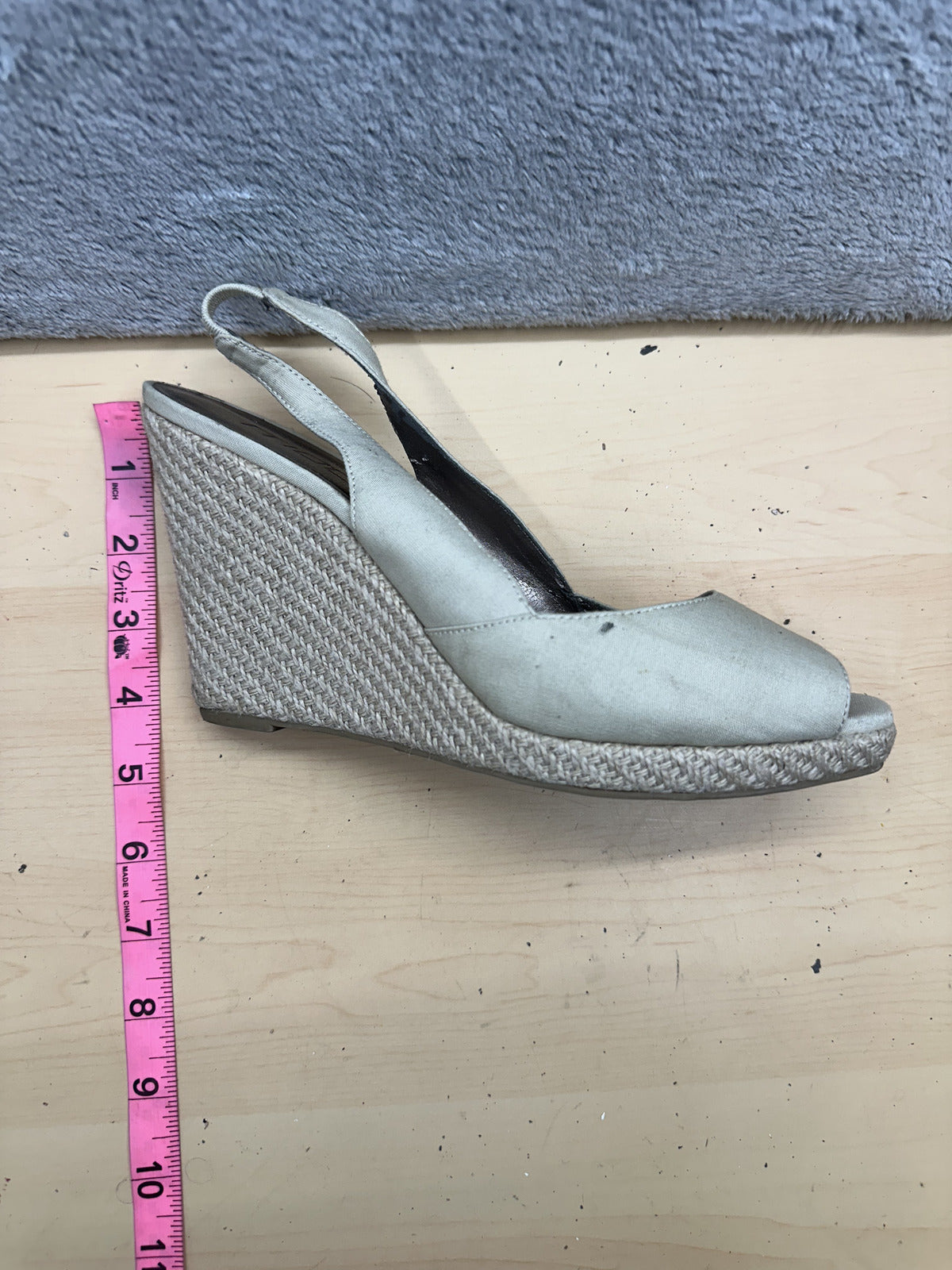 Moda International White Espadrille Wedge Slingback Sandals