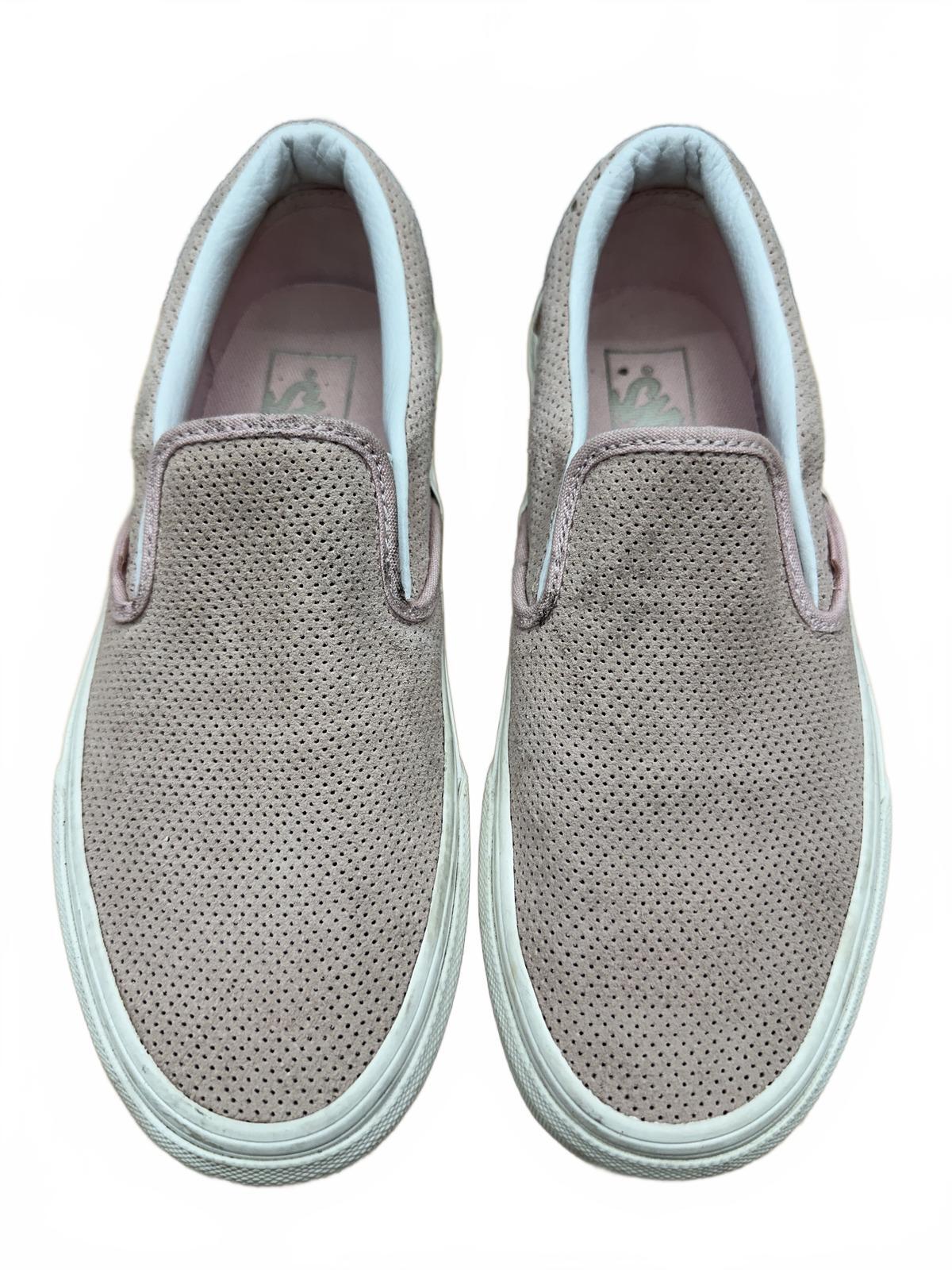 VANS Classic Slip On Sneakers Soft Pink Perforated Suede