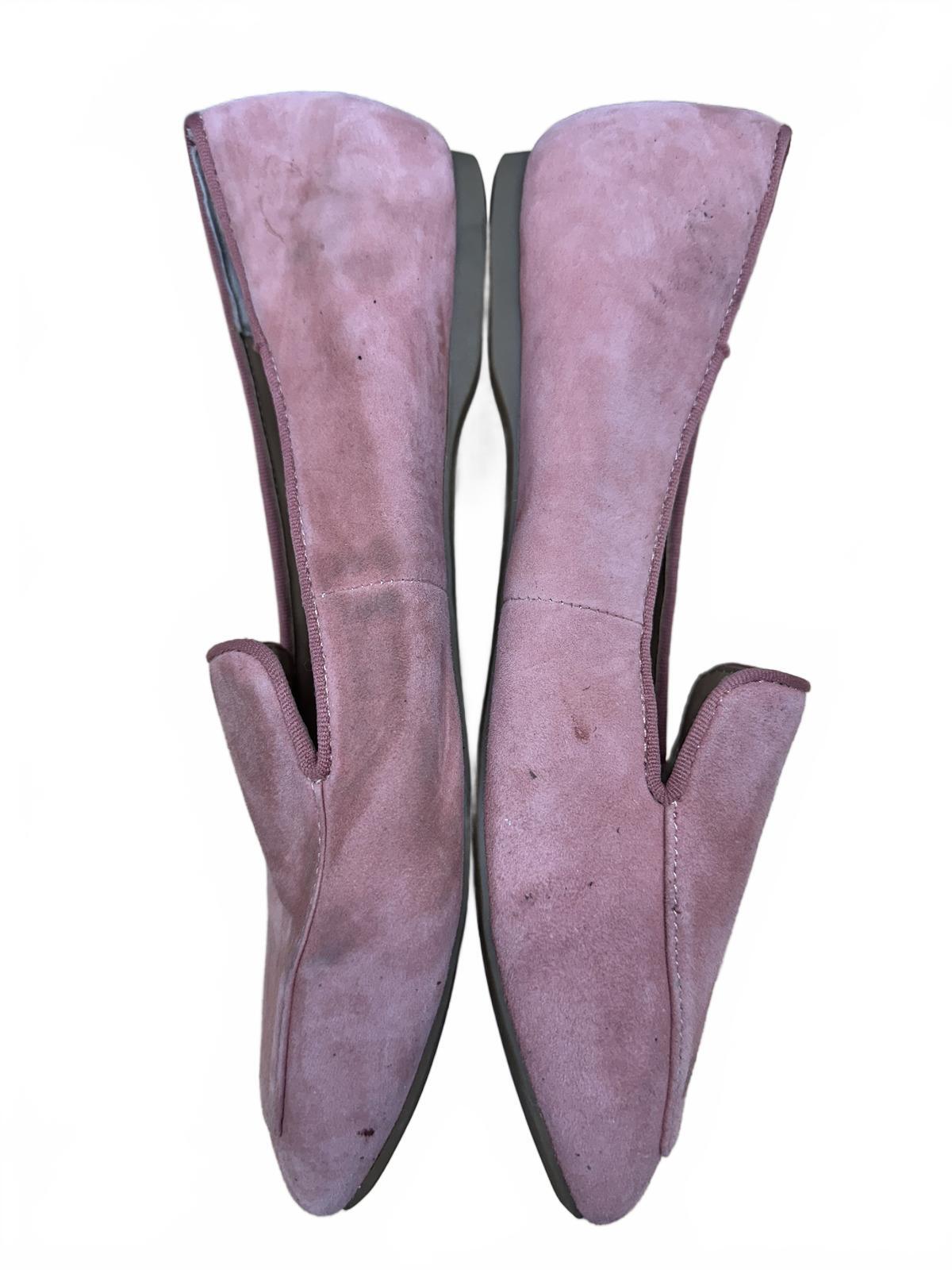 Tahari Pink Suede Loafers Classic Vintage Style