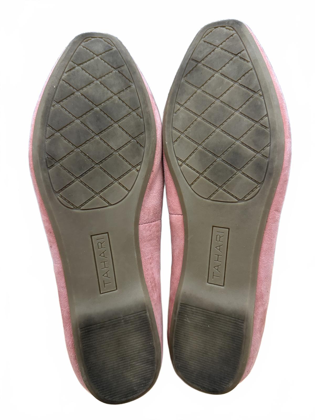 Tahari Pink Suede Loafers Classic Vintage Style