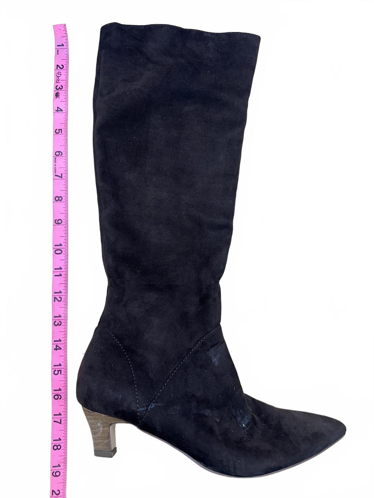 Dark Brown Suede Knee High Boots Vintage Chic Style