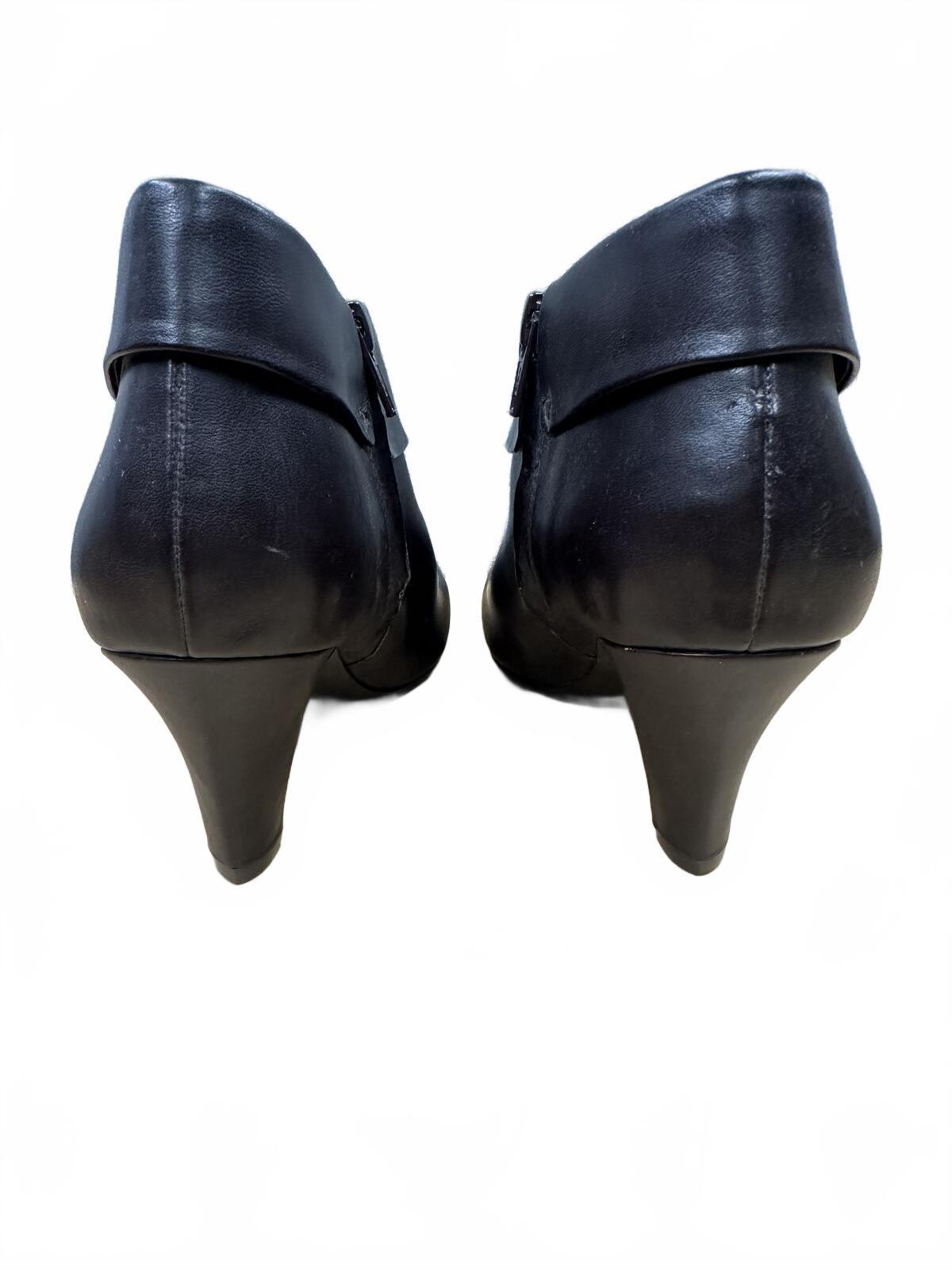 East 5th Black Ankle Booties Heeled Zip Booties