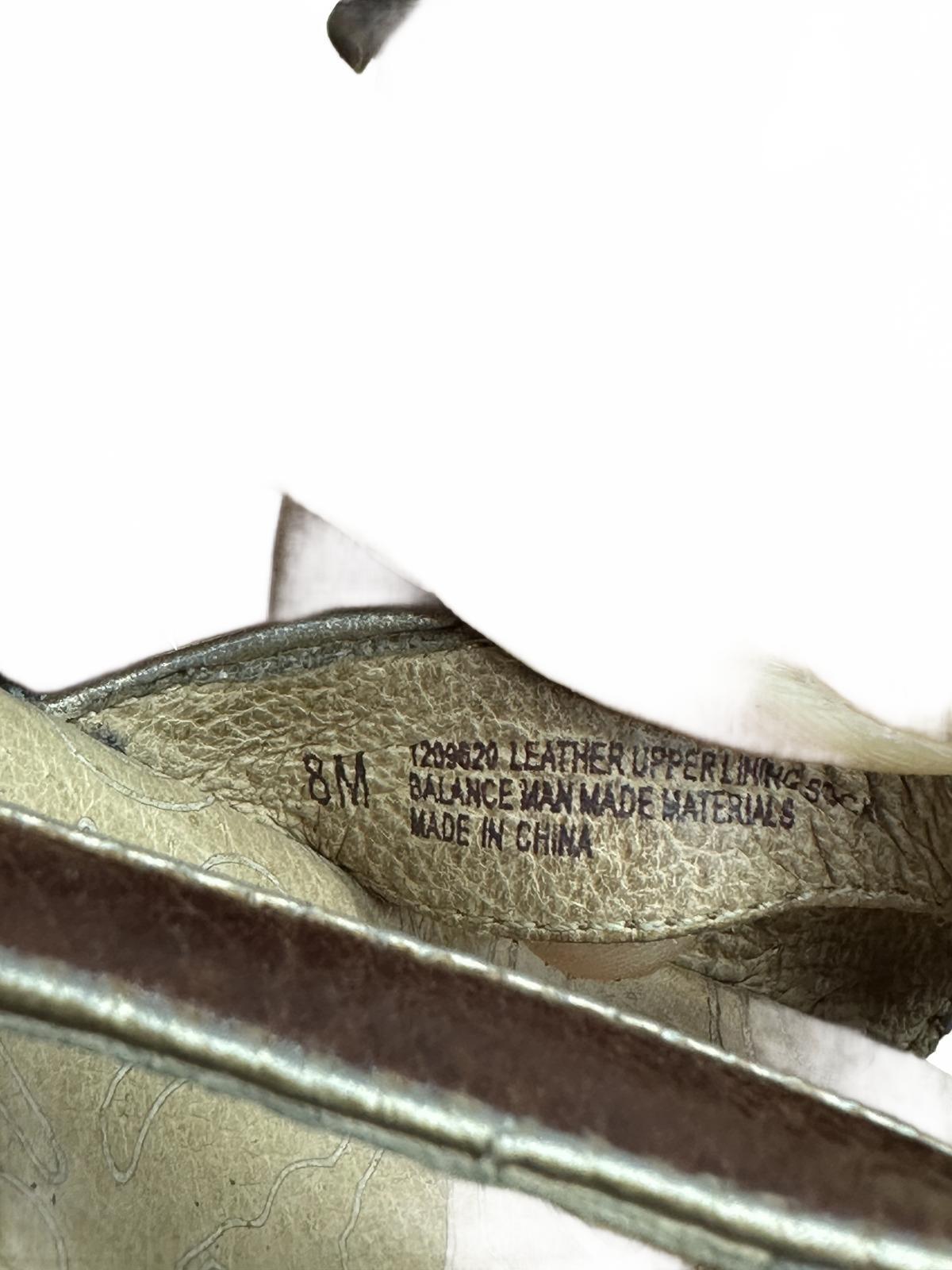 Sofft Brown Leather Slingback Wedge Sandals